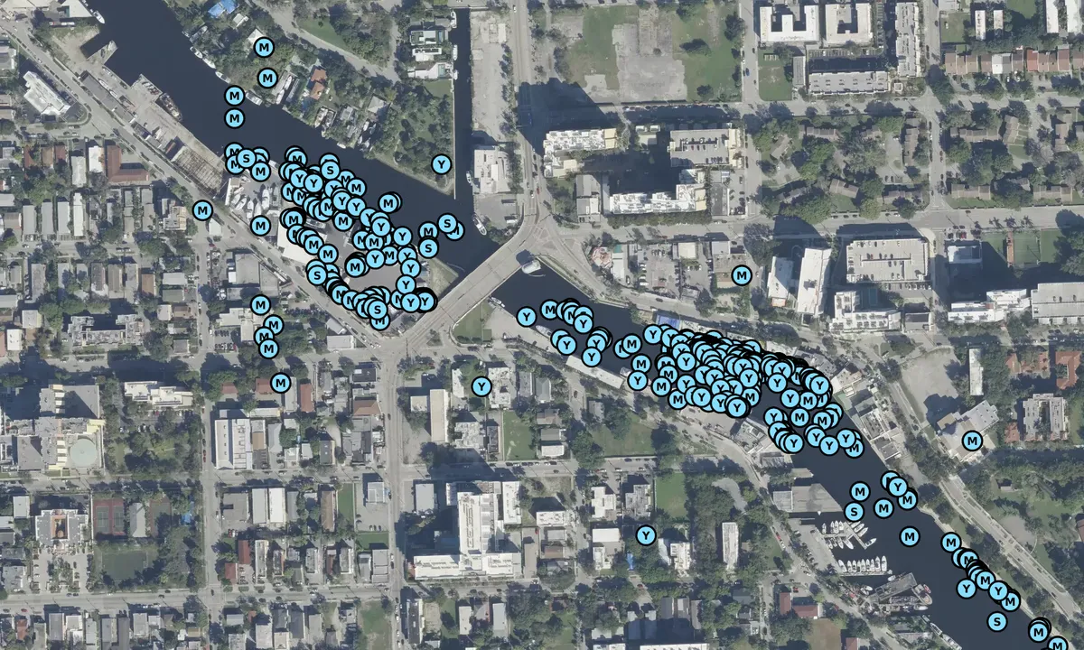 Satelite image of 5th Street Marina