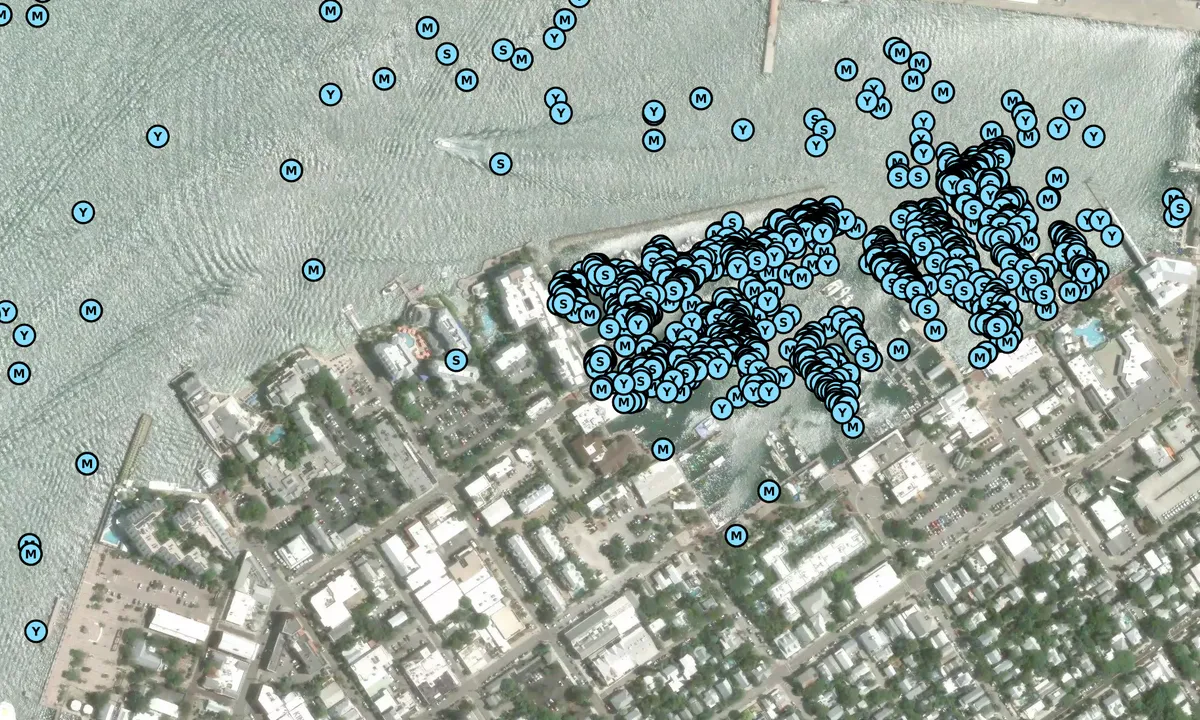 Satelite image of A and B Marina