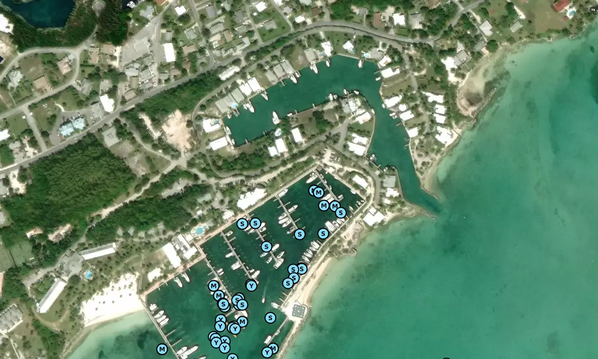 Satelite image of Abaco Beach Resort and Boat Harbour Marina