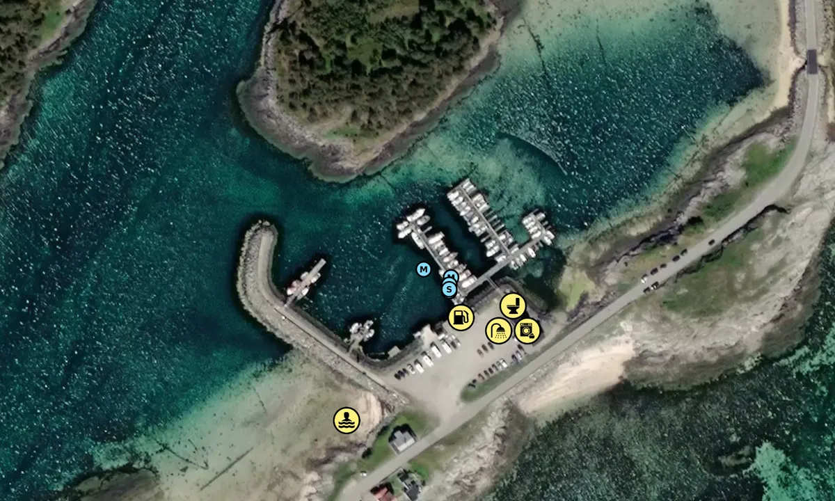 Satelite image of Abelvær Båtlag