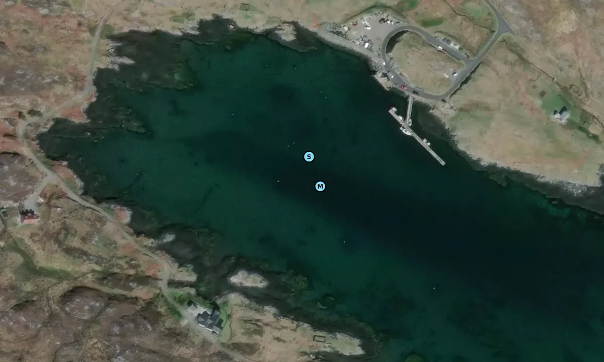 Satelite image of Acairseid Mor, Eriskay