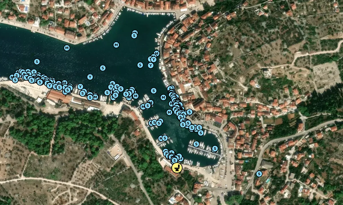 Satelite image of ACI Marina Milna