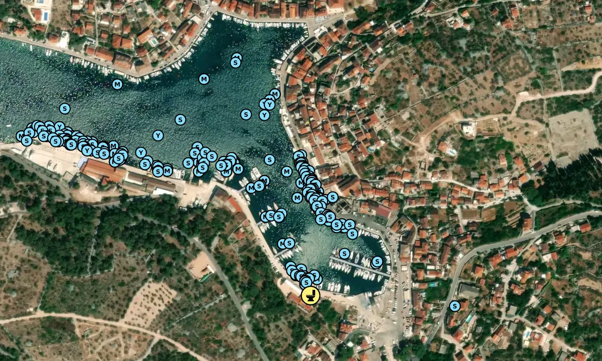 Satelite image of ACI Marina Milna