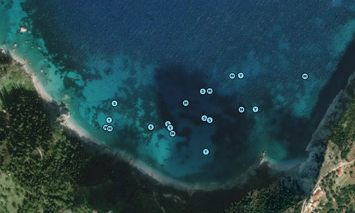 Satelite image of Afales Beach