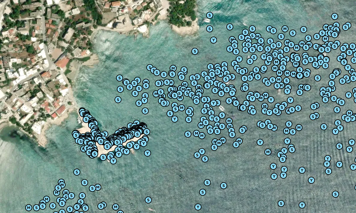 Satelite image of Agia Marina Bay