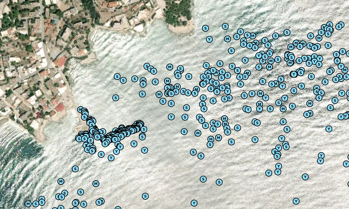 Satelite image of Agia Marina Bay