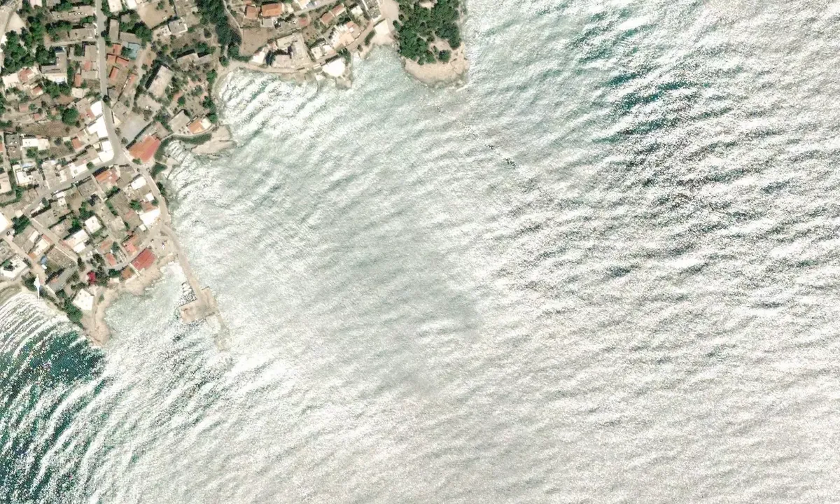 Flyfoto av Agia Marina Bay