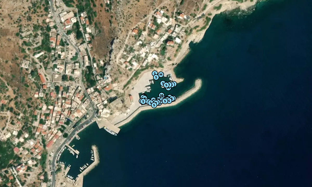 Satelite image of Agios Kirikos Marina