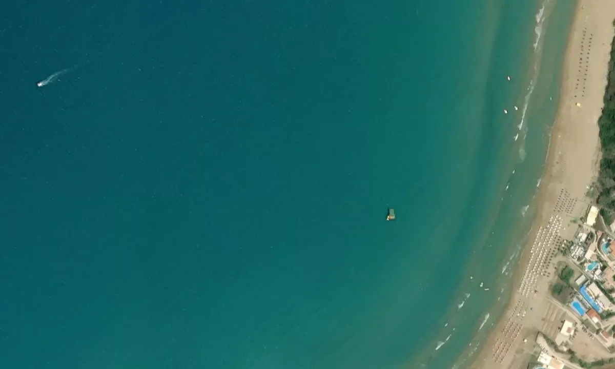 Satelite image of Agios Stefanos Beach