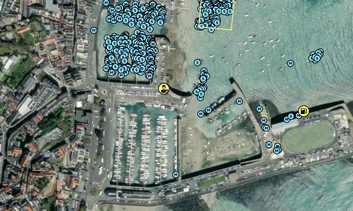 Victoria Marina - Guernsey: Satelite image of Albert Marina St Peter Port