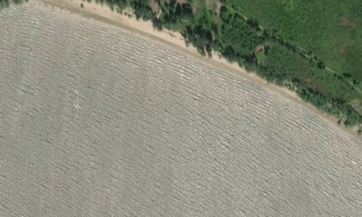 Satelite image of Alburg Beach