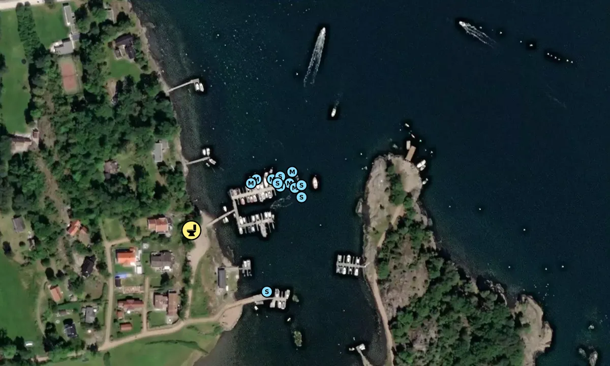 Satelite image of Albykilen - Veierland Båtforening