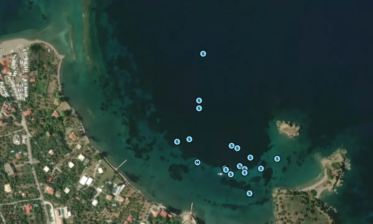 Satelite image of Aliki Beach 1