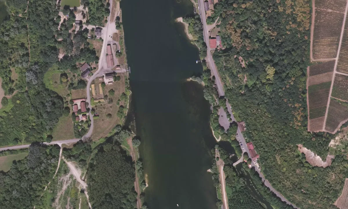 Flyfoto av Altrheinarm Sasbach