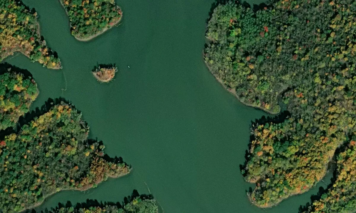 Satelite image of Alum Creek State Park