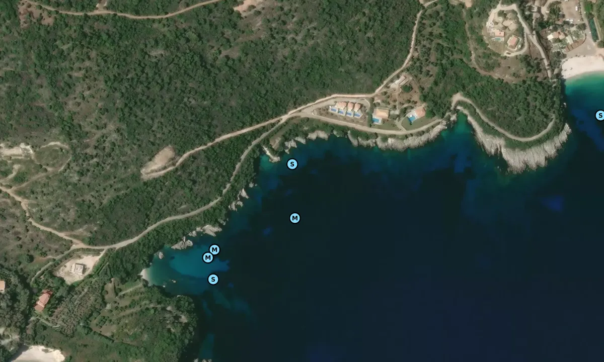 Satelite image of Amousso Beach