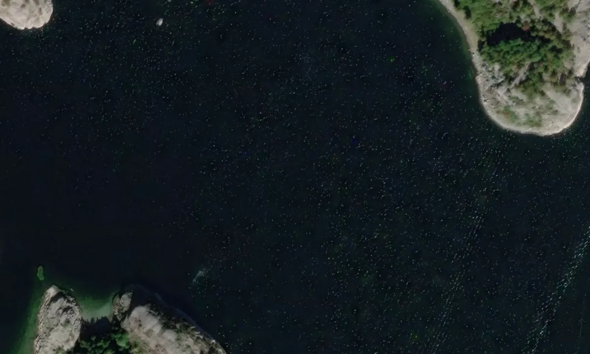 Kalvön - ytre basseng: Flyfoto av Amundholmen - Getholmen - Ystholmen