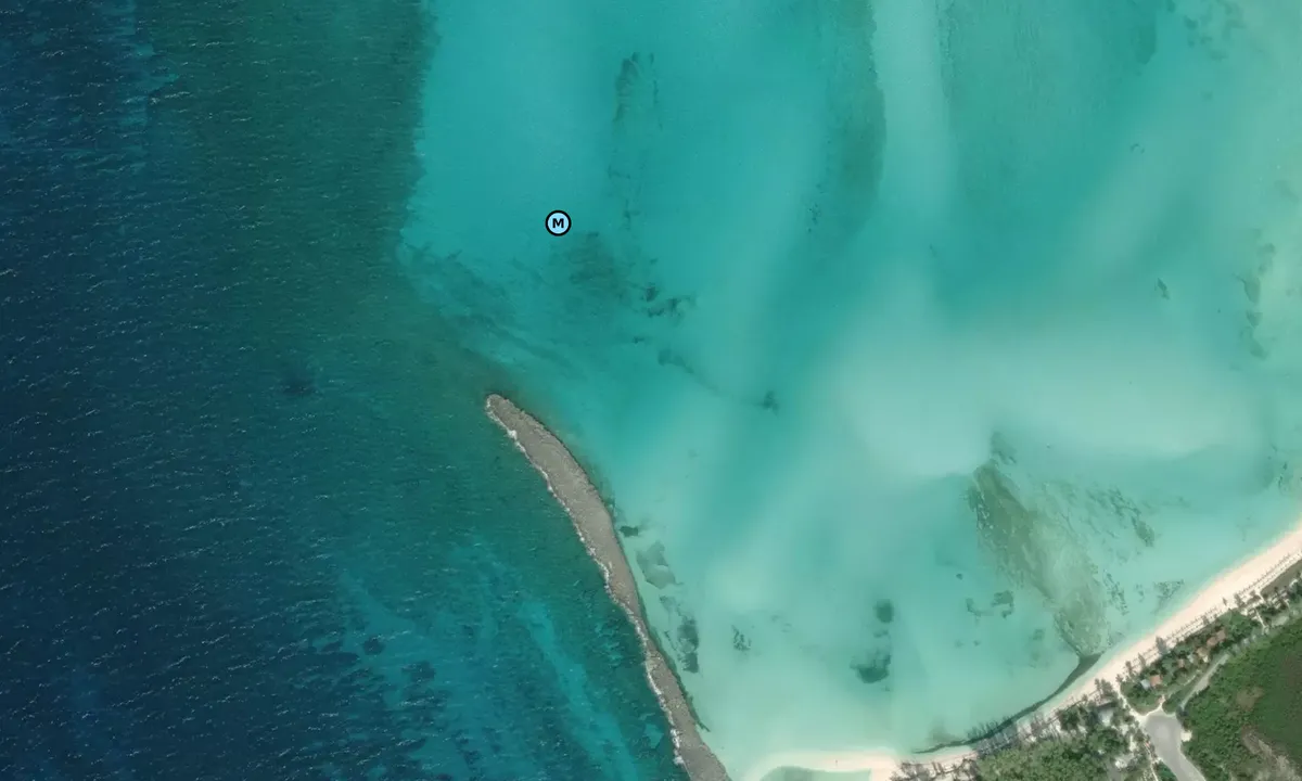 Satelite image of Anchorage behind Gorda Cay