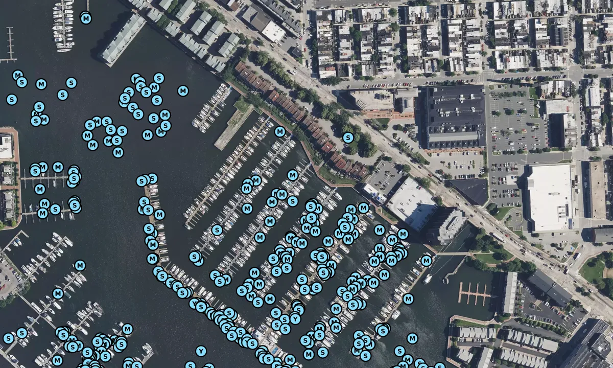 Satelite image of Anchorage Marina - Baltimore