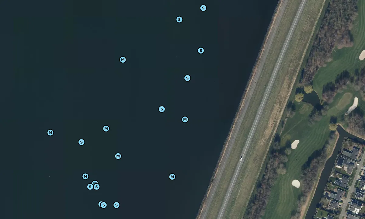 Satelite image of Anchoring Houtribhoek Lelystad