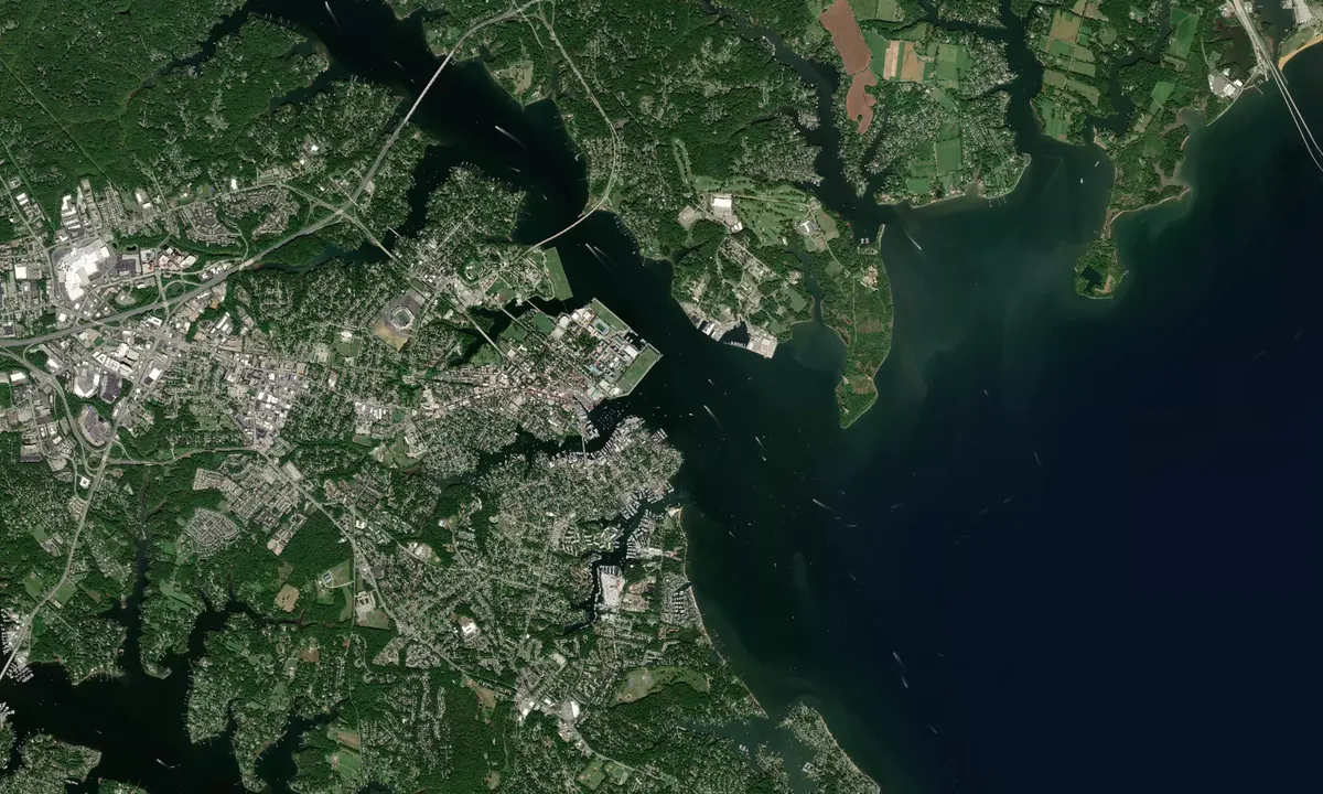 Flyfoto av Annapolis South