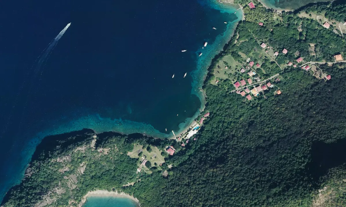 Flyfoto av Anse à Cointe