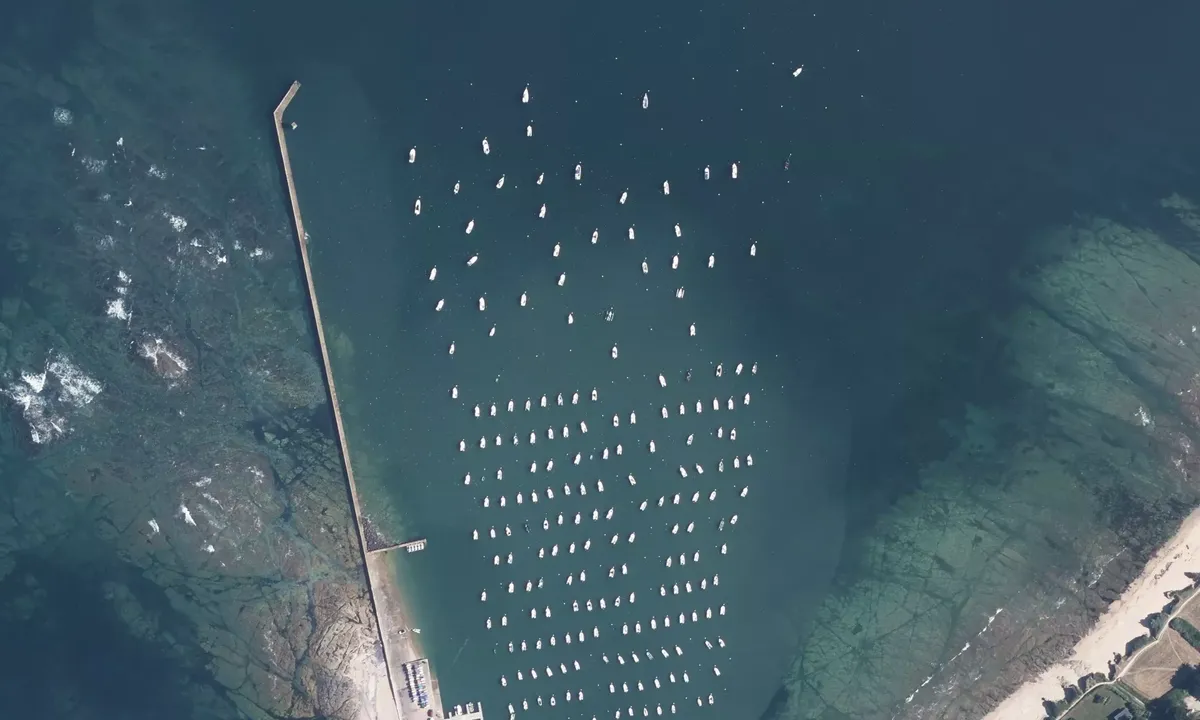 Satelite image of Anse du Boucau