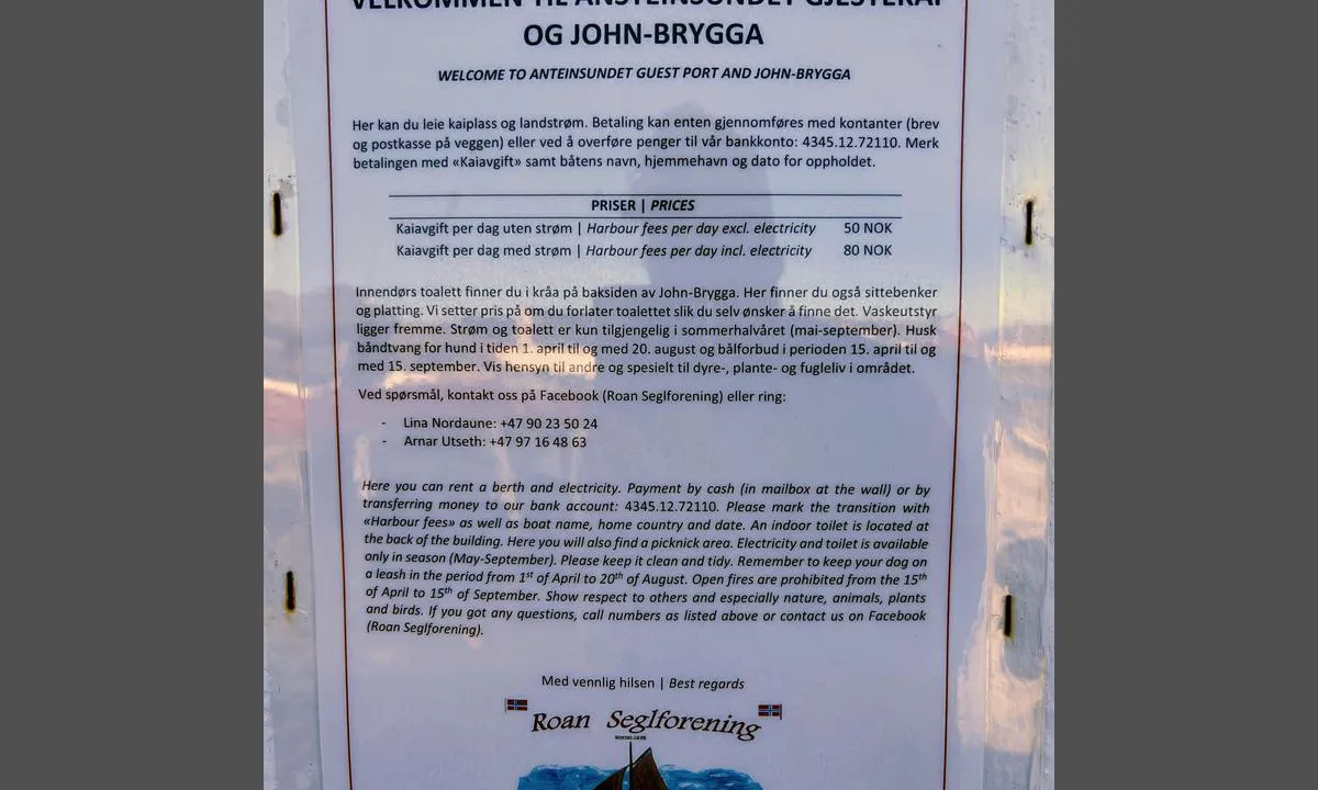 Ansteinsundet - Kynnøya: Info fra Roan Seglforening