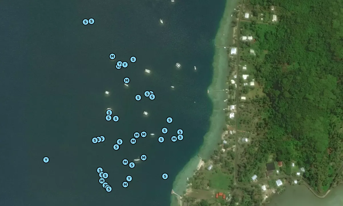 Satelite image of Apu Bay East
