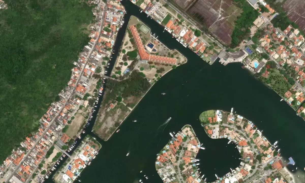 Flyfoto av Area de fundeio Canal do Itajuru