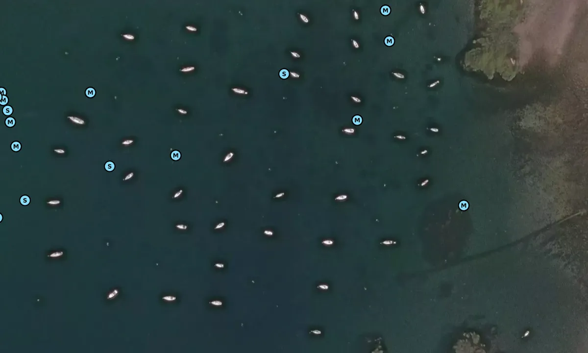 Satelite image of Arisaig (moorings)