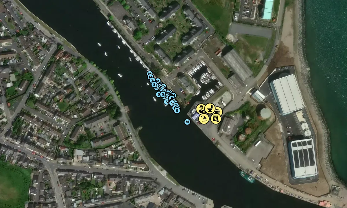 Satelite image of Arklow Marina