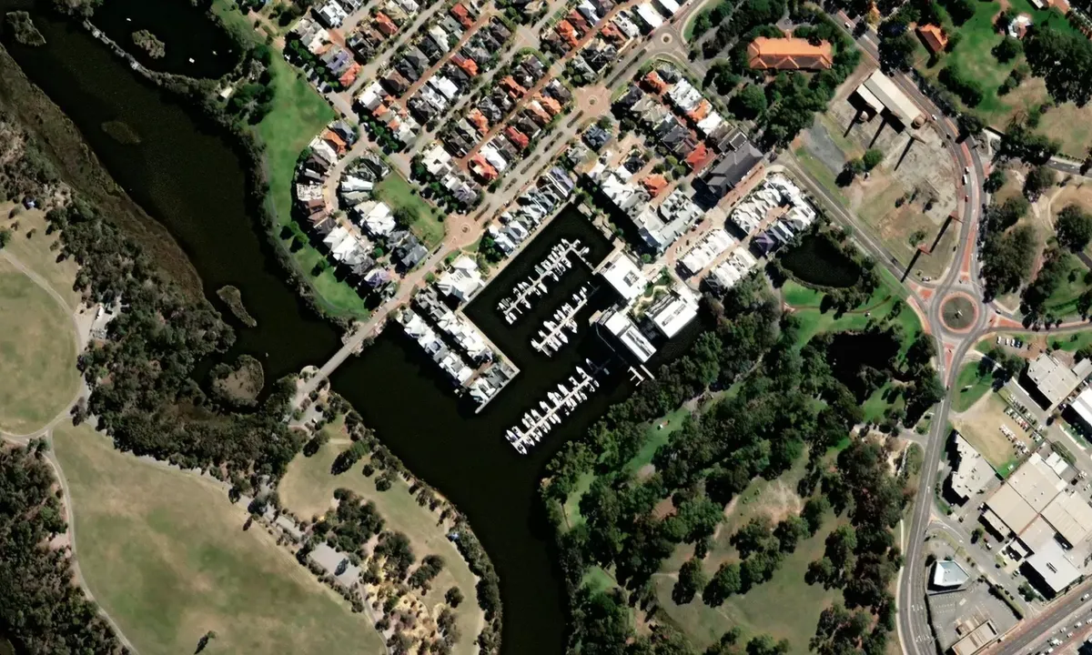 Satelite image of Ascot Waters Marina