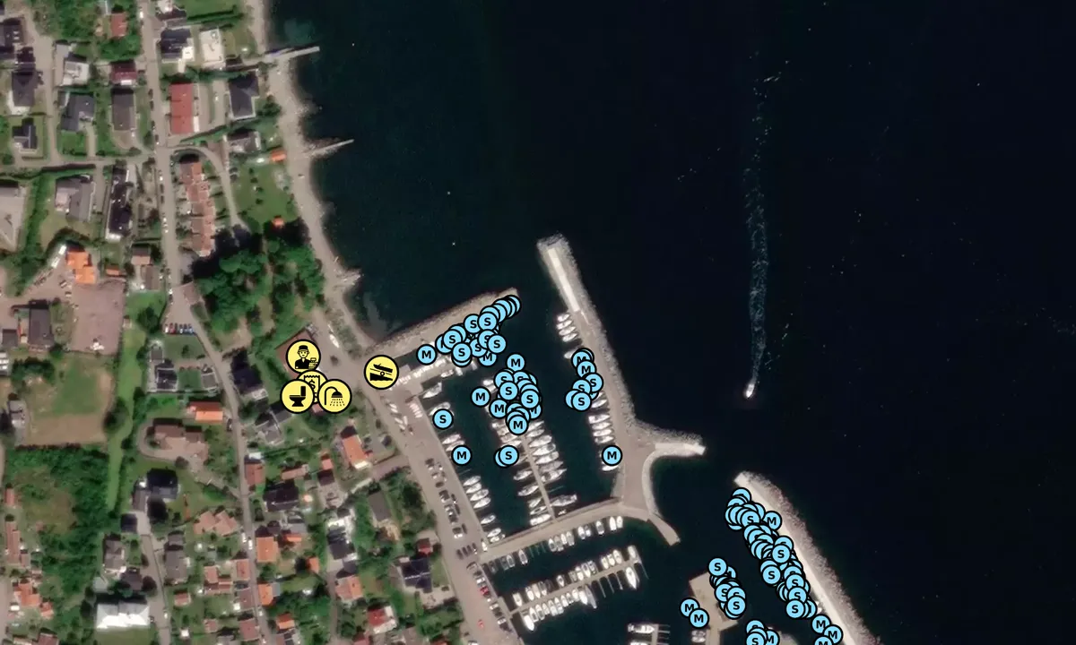 Satelite image of Åsgårdstrand seilforening