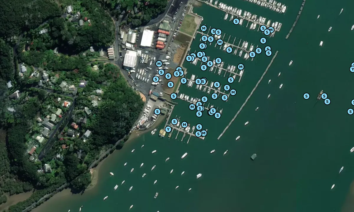 Satelite image of Ashby's Boatyard