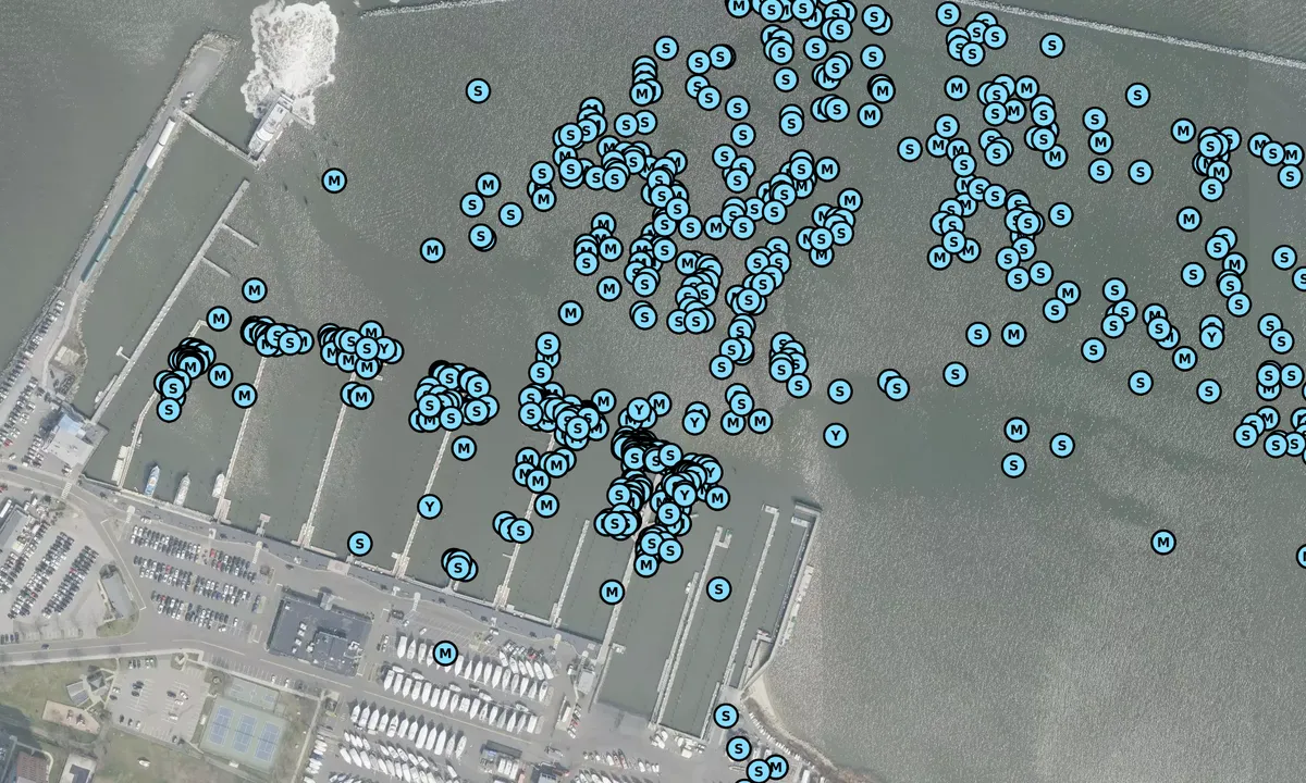 Satelite image of Atlantic Highlands Municipal Harbor
