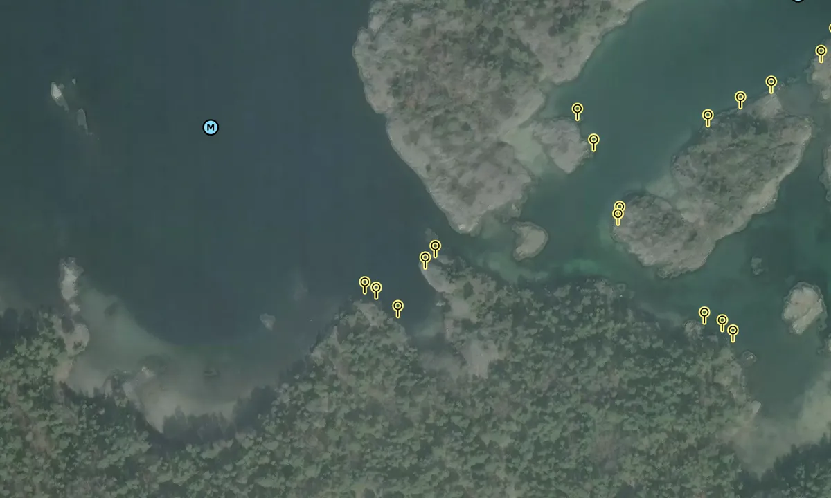 Satelite image of Auesøya v/Bjørkøy