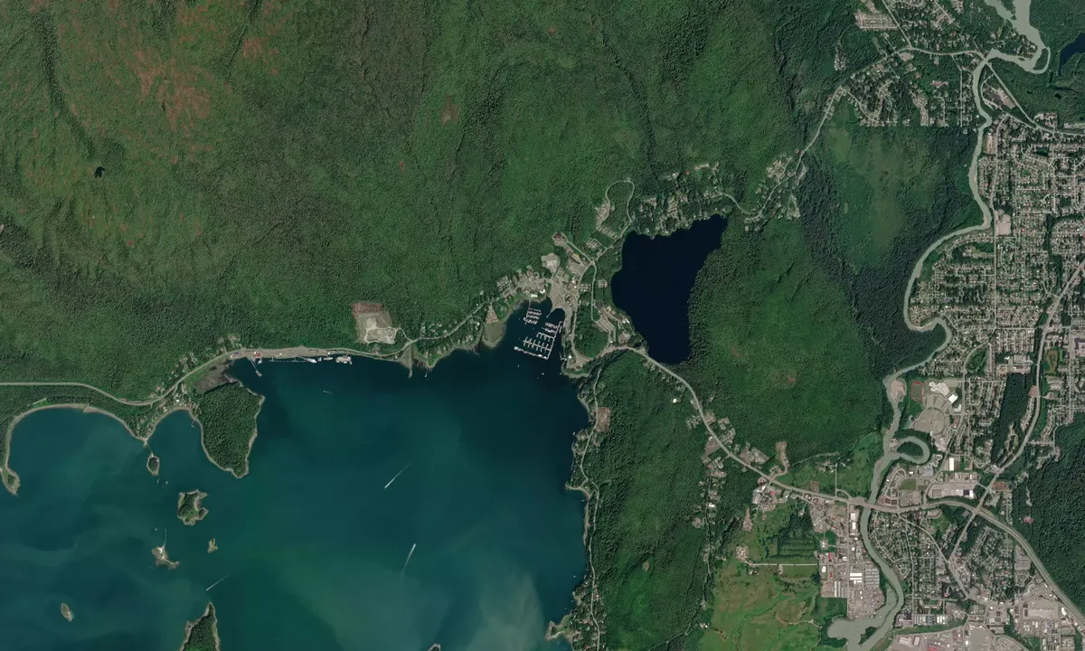 Flyfoto av Auke Bay (Statter) - Juneau Public Harbor