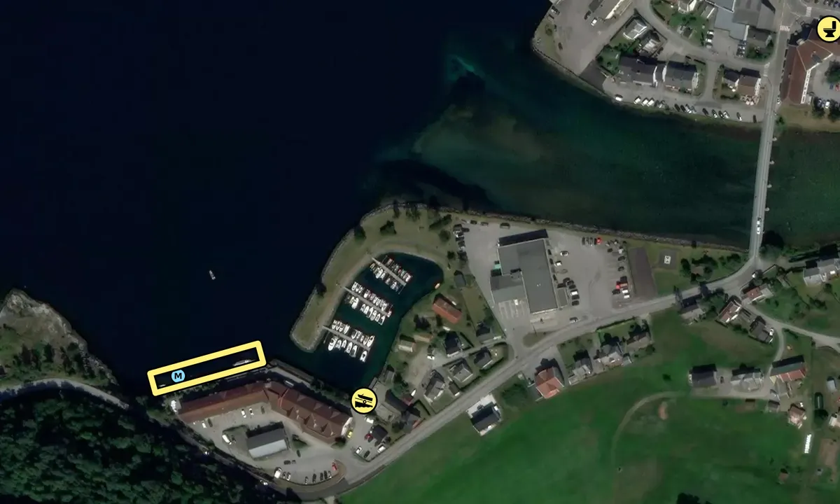 Satelite image of Aurland småbåthavn