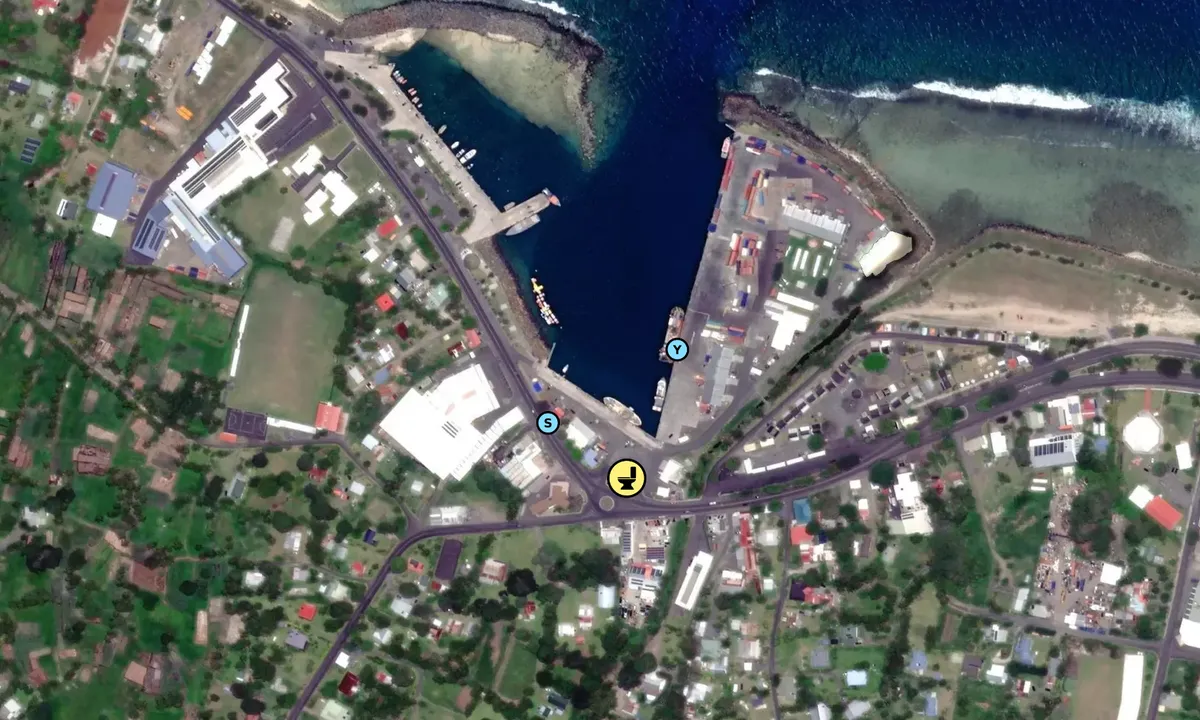 Satelite image of Avatiu Harbour