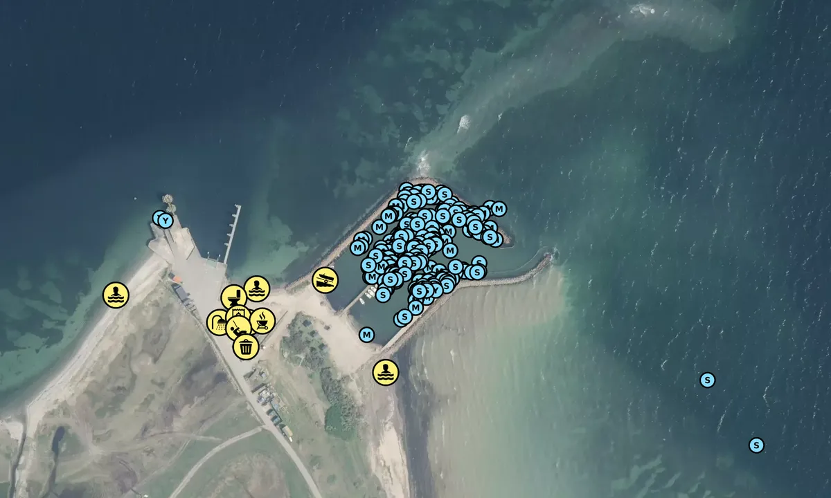 Satelite image of Avernakø Bådehavn