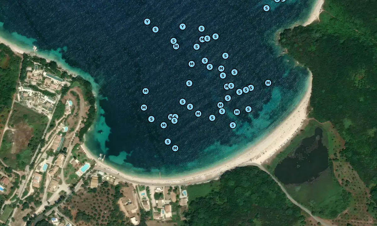 Satelite image of Avlaki Bay