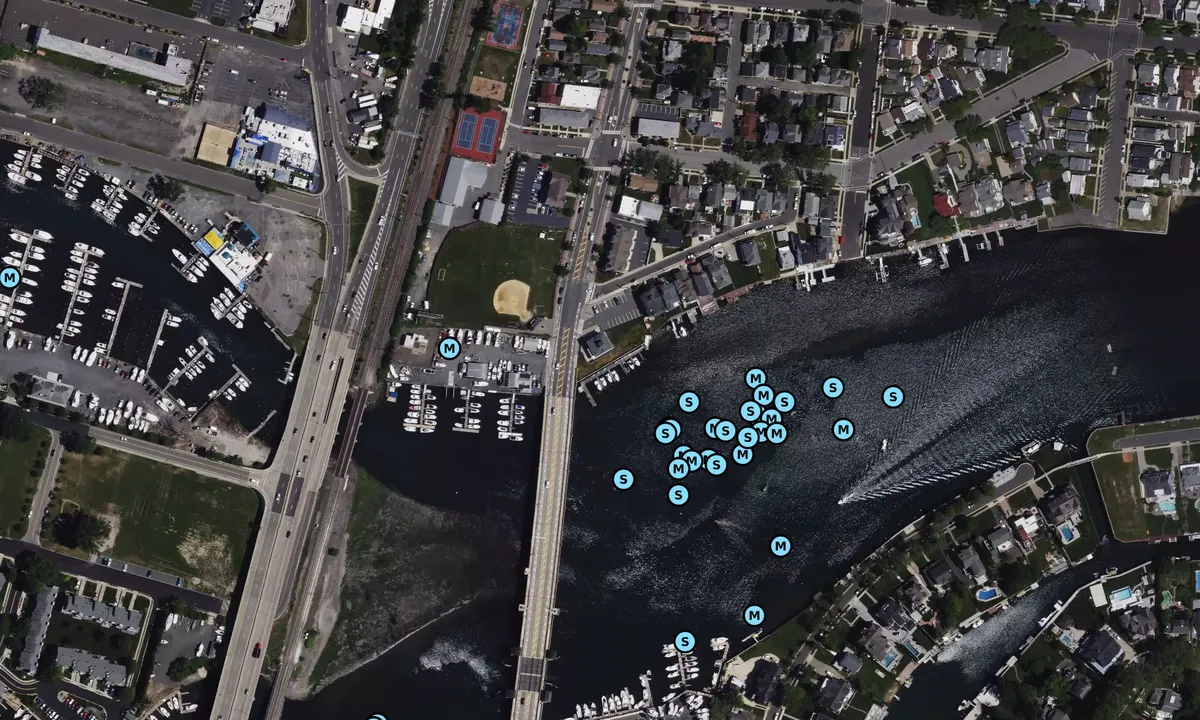 Satelite image of Avon by the Sea Municipal Marina