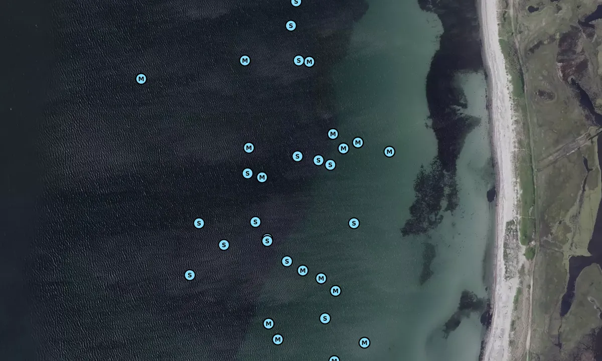 Satelite image of Bagenkop anchorage - north