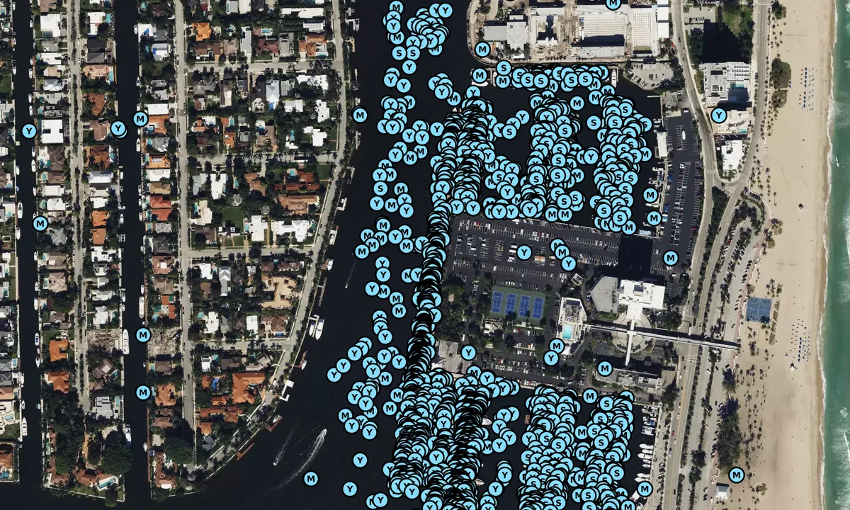 Satelite image of Bahia Mar Yachting Center