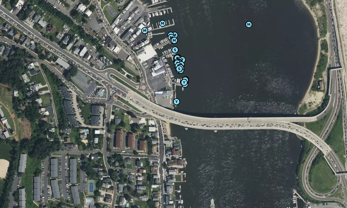 Satelite image of Bahrs Landing Marina