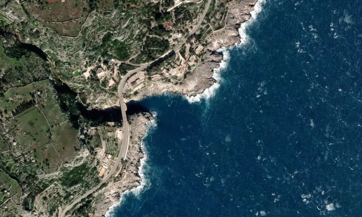 Satelite image of Baia del Ciolo