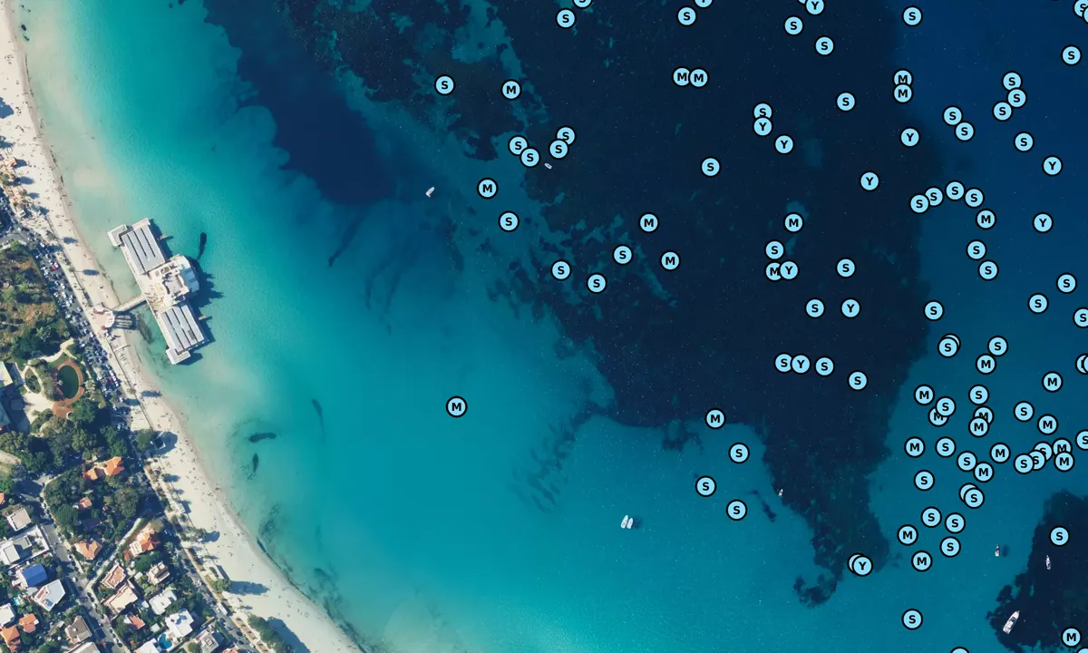 Satelite image of Baia di Mondello 1
