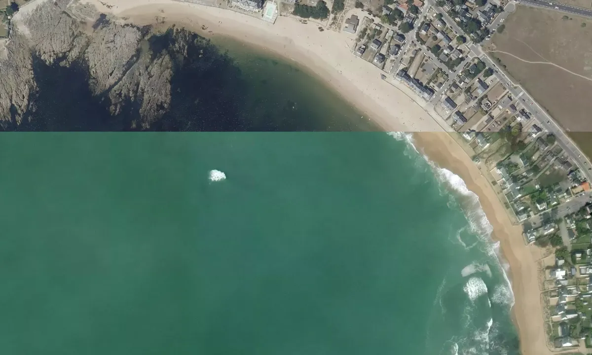 Flyfoto av Baie de La Barrière