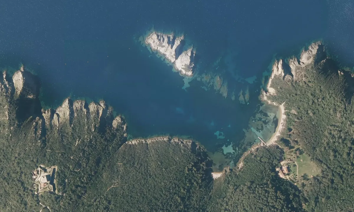 Flyfoto av Baie de la Palud